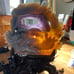 Agate and Amethyst dragon with stand-A516