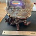 Agate and Amethyst dragon with stand-A516