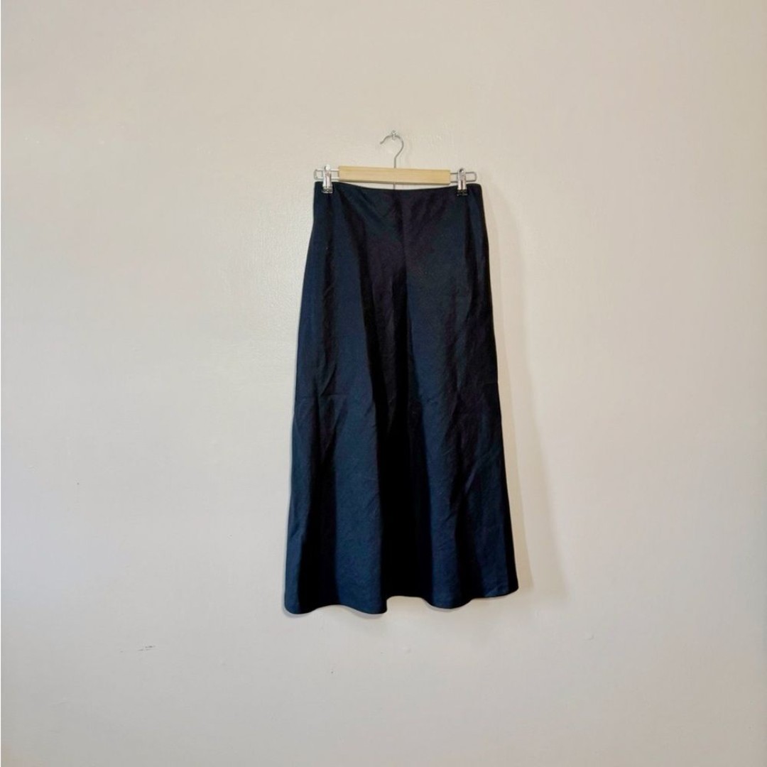 Black Lafayette 148 100% Linen Maxi Skirt Size 10 EUC