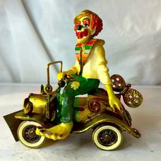 Ron Lee Clown in Wind Up Car Vintage 1981 “Kelly In A Car” 24k Gold Plated