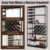 Wine Rack Bakers Rack W/ Glass Holder