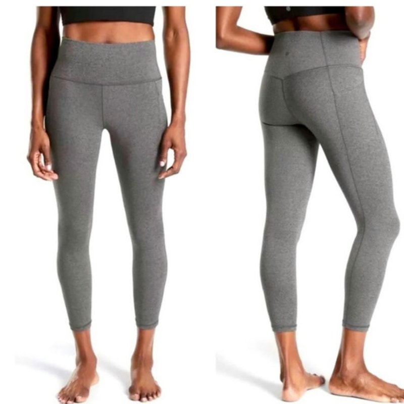 Athleta stash pocket II 7/8 tight gray Size XXS
