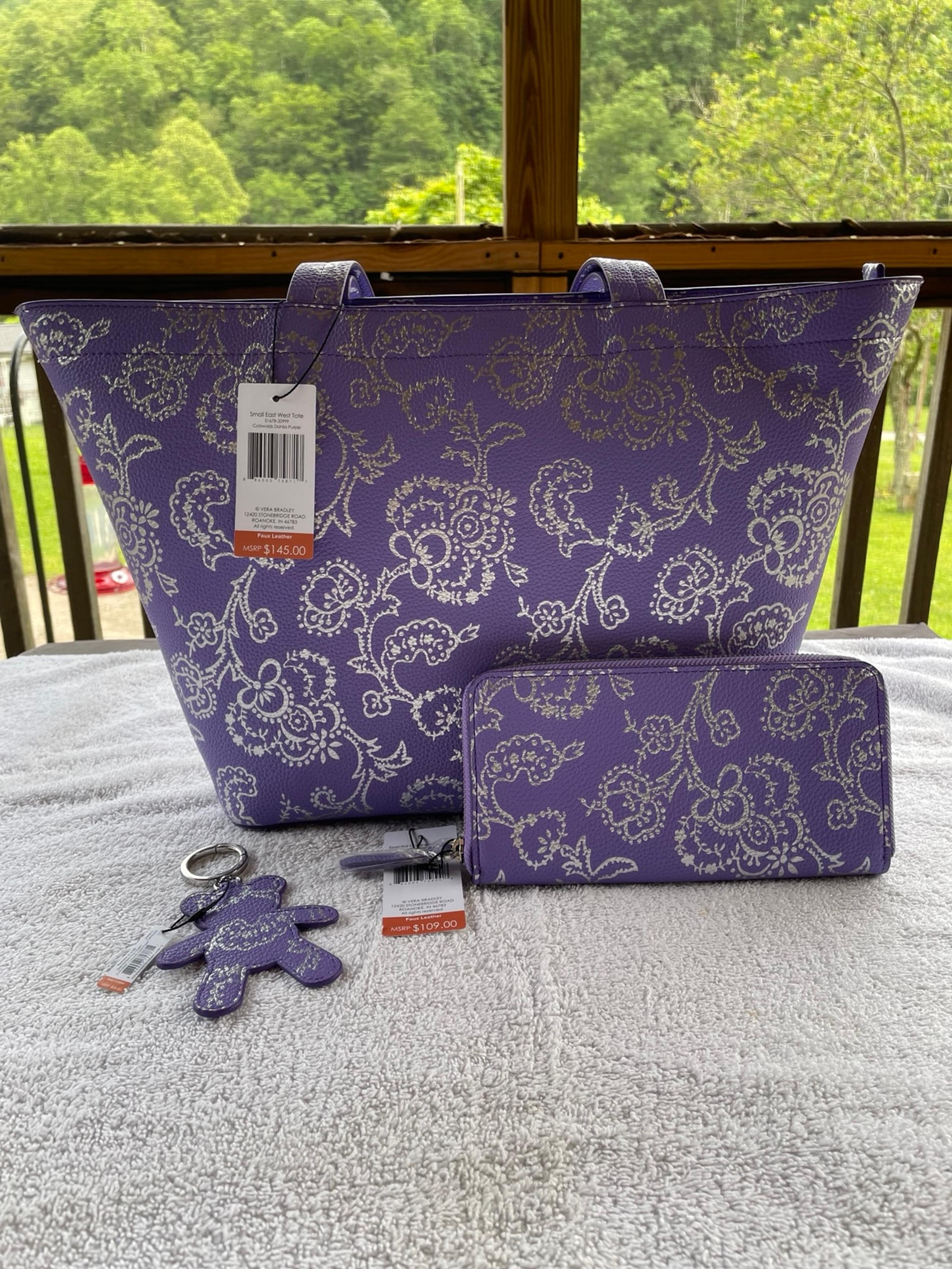 Vera Bradley Faux Leather Tote Bundle