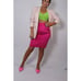 Vintage DANA BUCHMAN Silk Magenta Pink Pure Silk Pencil Skirt Size 4