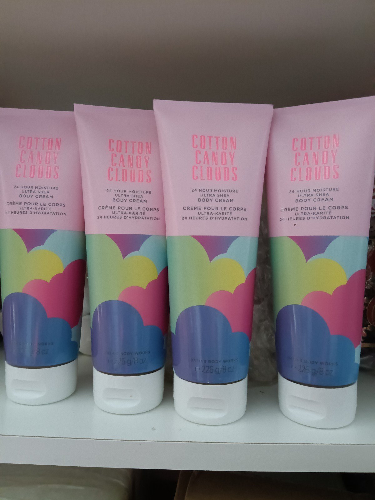 Bath and body works Cotton Candy Clouds Cream 4 pcs