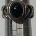 Vintage Sterling Silver Ring, Nice Black Onyx Stone Design, Size 7 1/2, Quality