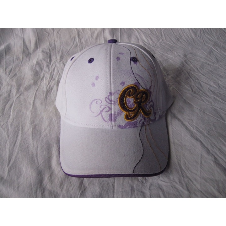 RARE White/Purple/Gold Crown Royal Embroidered Adjustable H3 Outfitters Hat Cap