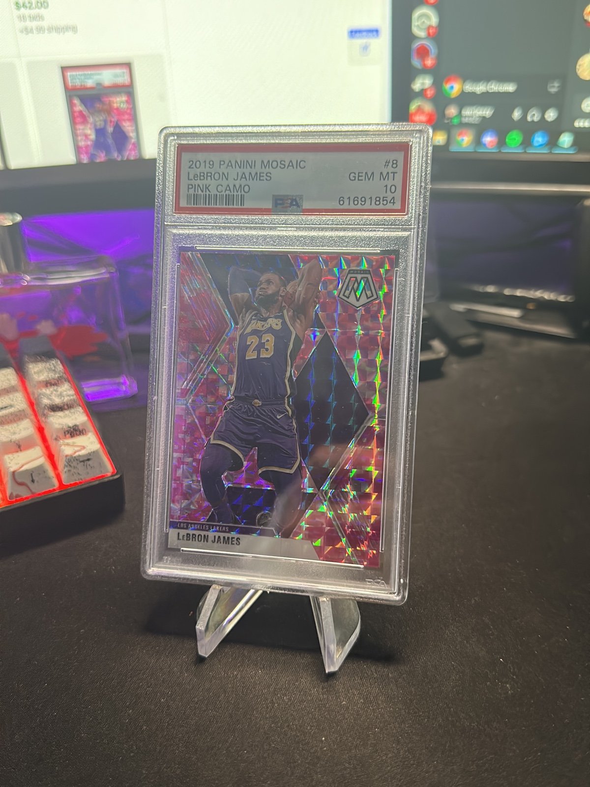 Lebron James Mosaic Pink Camo PSA 10