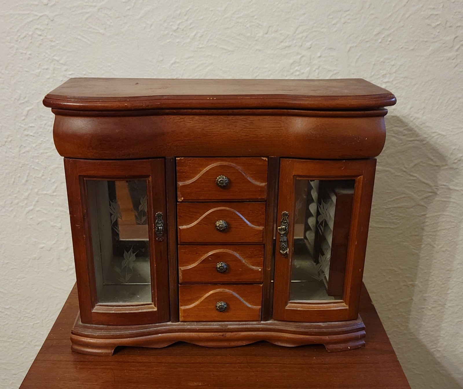 Vintage Jewelry box armour Wood MCM