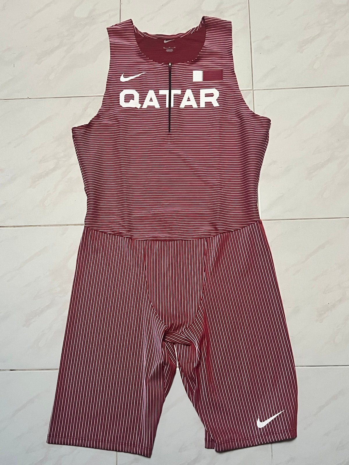 Nike Elite Pro QATAR Track & Field Singlet Speed Suit Men Size XL New