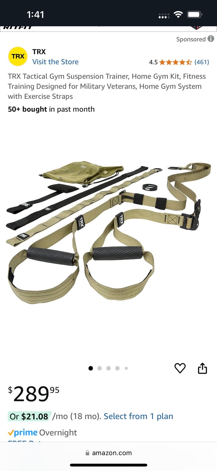 TRX training system NWOT army green!