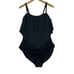 LA BLANCA 130 Island Goddess Off Shoulder Ruffle One Piece - Black 22W