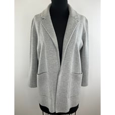 J. Crew 365 Sophie Gray Cotton Wool Blend Sophie Open Front Sweater Blazer S