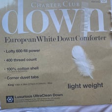 Charter club down comforter size king
