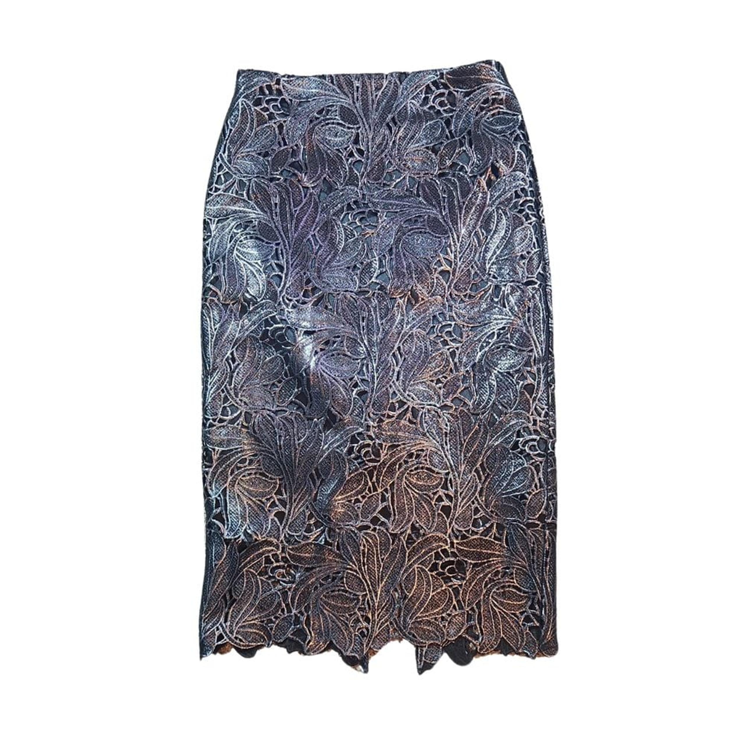 White House Black Market Womens Gray Vented Side Zip Pencil Skirt Size 00