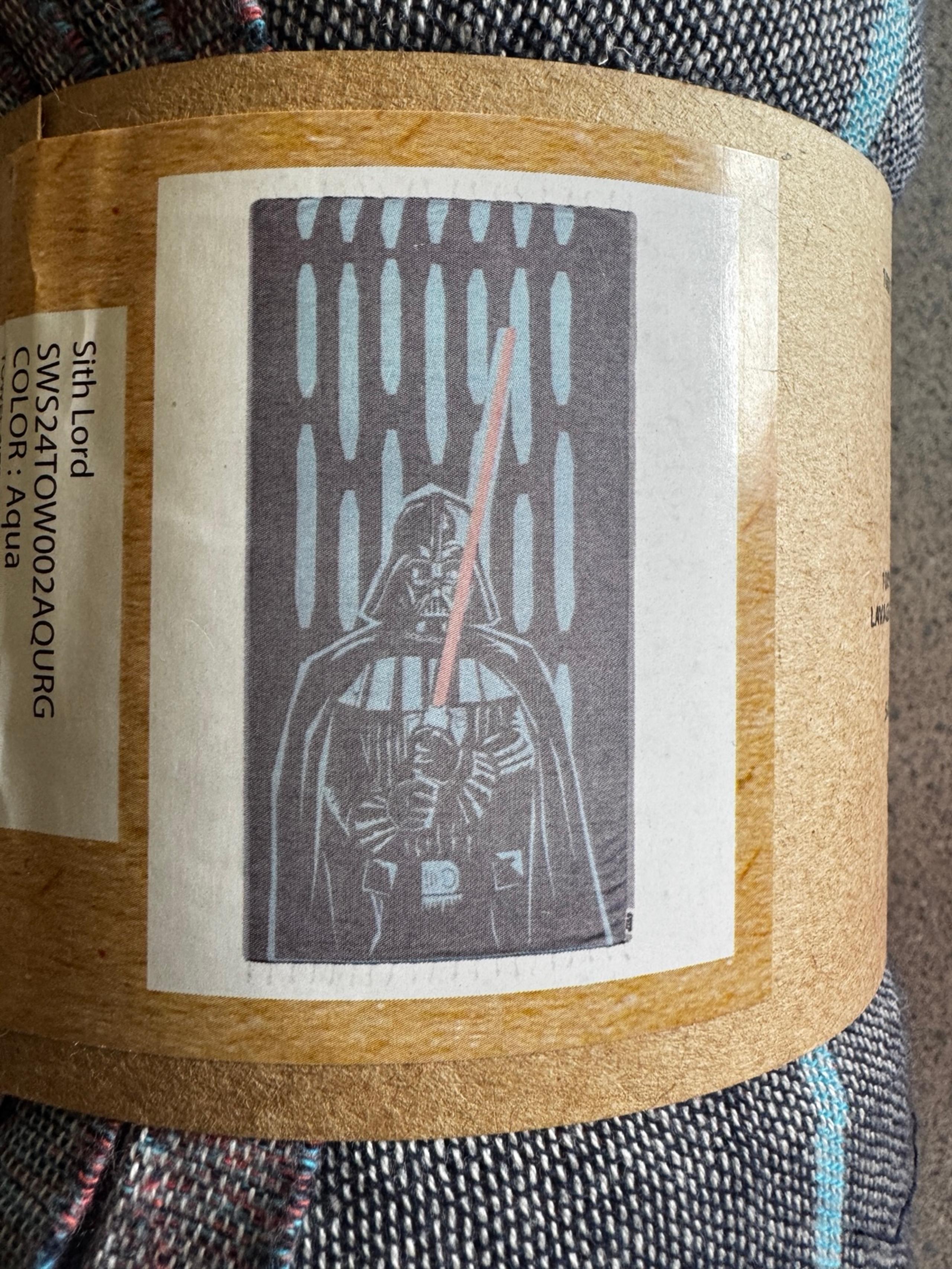 New Sand Cloud Turkish Beach Towel Star Wars Darth Vader 37" x 67" Organic Aqua