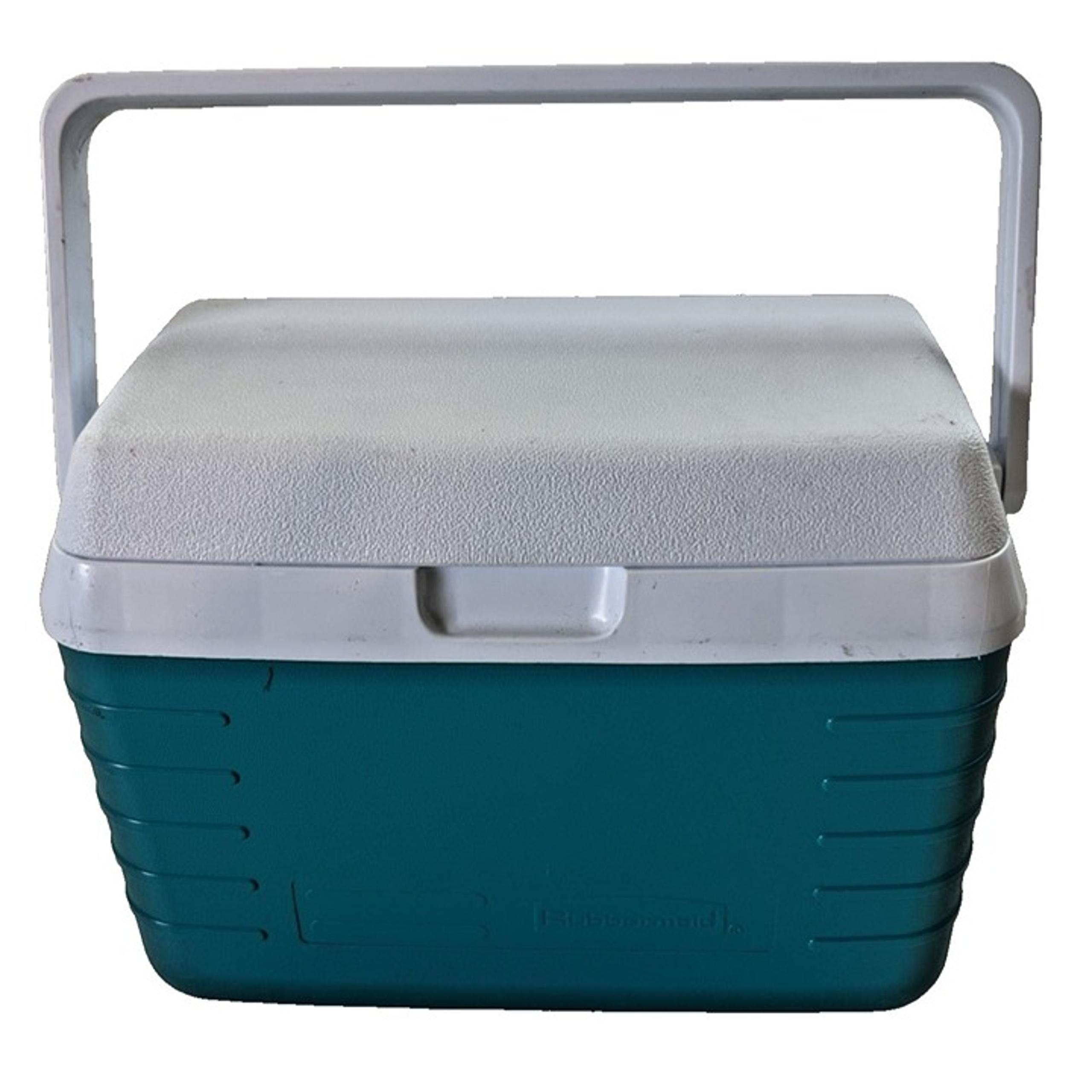 Mini Rubbermaid Lunch Cooler Model 2901 TEAL BLUE 3 cans/3 Qt Made in USA