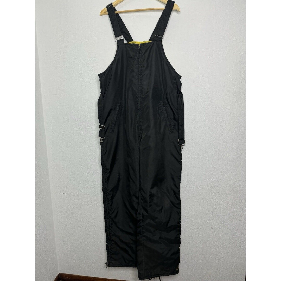Vintage John Deere Snow Bib Pants Unisex Medium Quilted Insulated 80s Nylon