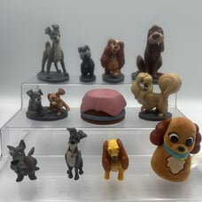 Disney Lady & the Tramp Set of 11 Figures Figurine Playset Cake Toppers PVC Dogs
