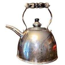 Vintage Solid Copper Simplex Patent Kettle England Chrome Finish 400709-402190