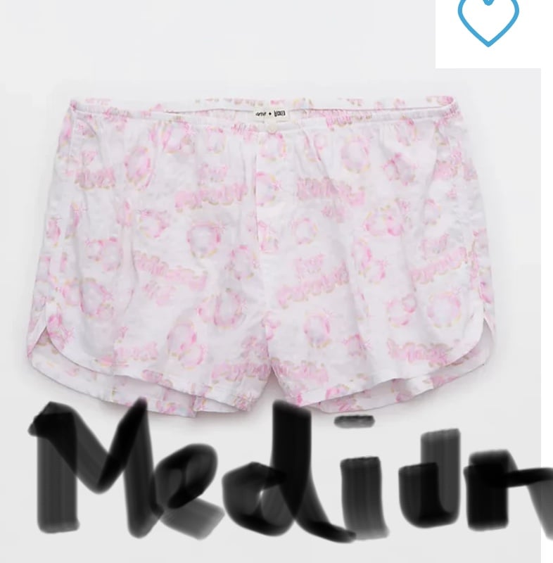Aerie X Wicked Seersucker Boxer pink fairy medium - NWT