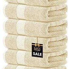 Hand Towels - Soft Cotton Supper Absorbent Hotel towel 6-Pk 16X30