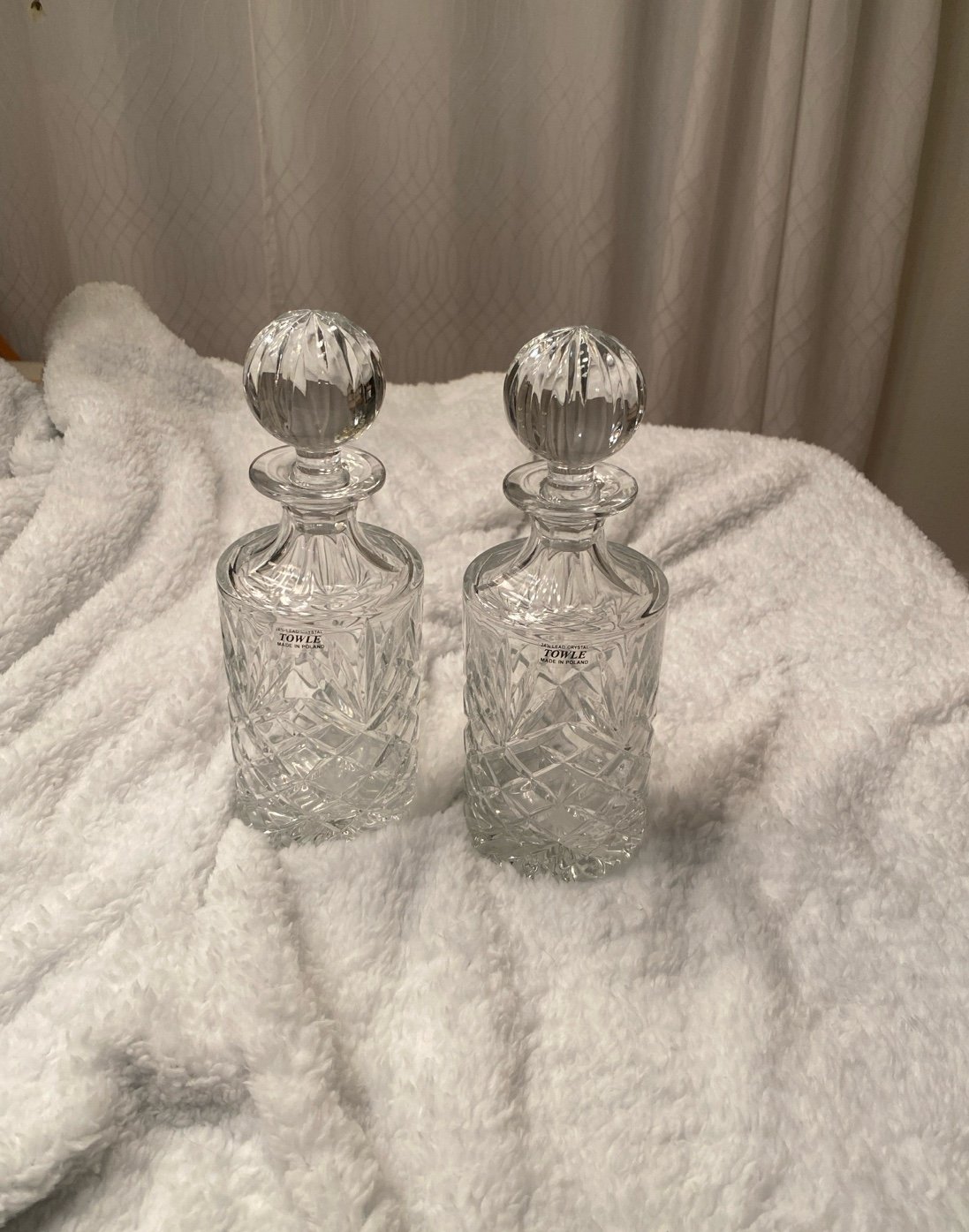 Towle Lead Crystal Decanter With Stopper - Made In Polland