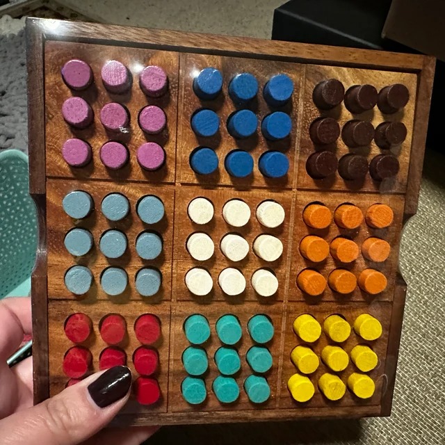 Sudoku wooden board game, Coding puzzle, Logic Game,Table game