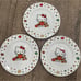 Set 3 HELLO KITTY 8” Pumpkin Thanksgiving Salad Dessert Appetizer Plates Sanrio