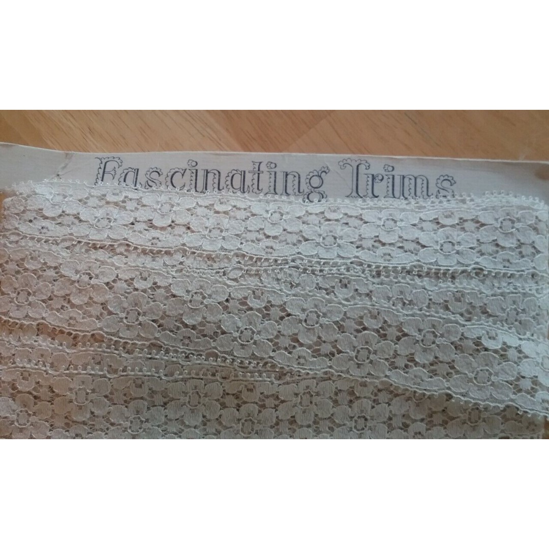 Vintage Beige Lace Over 15 Yards