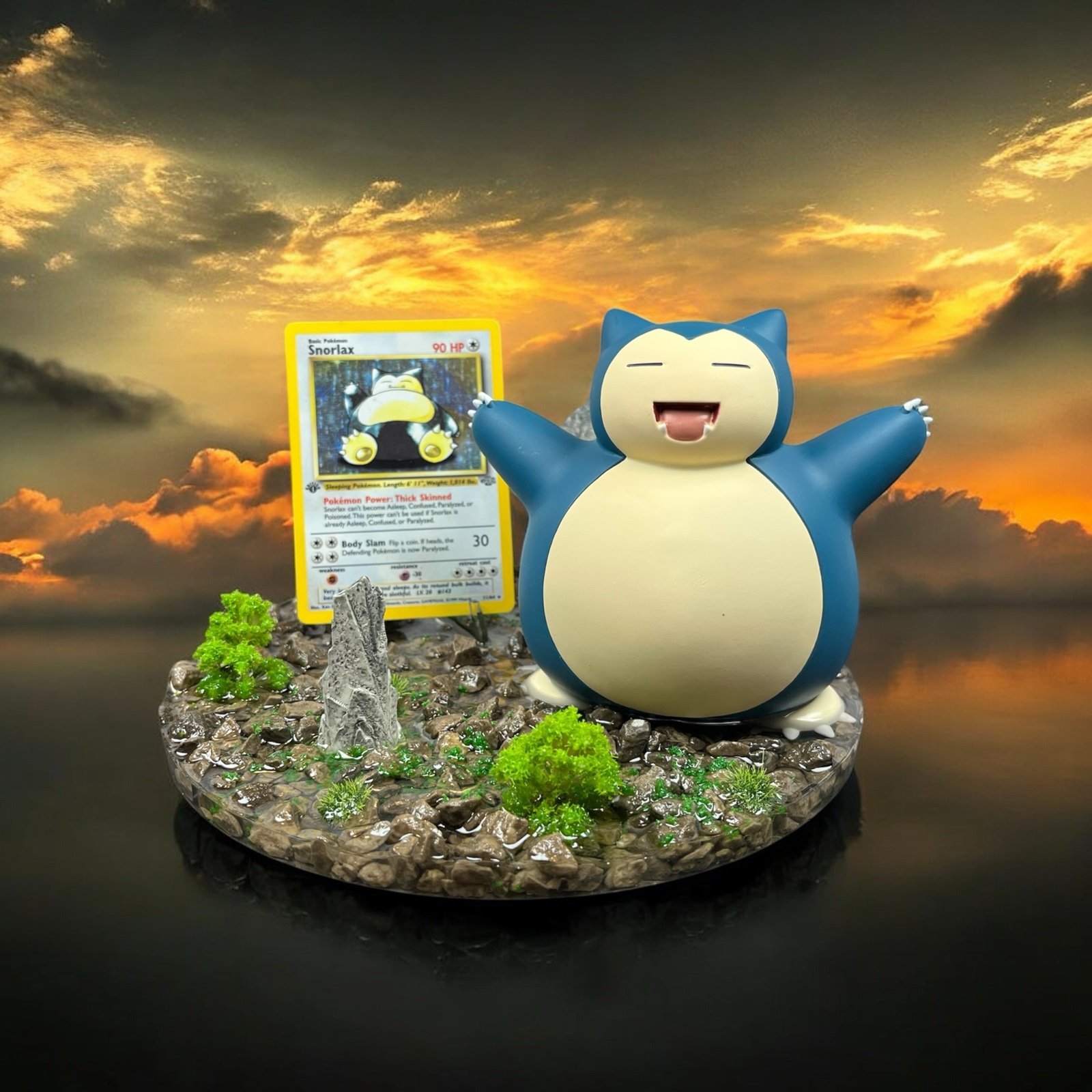 Pokemon Card Display Premium Collectible Piece - TCG Holder Stand - Snorlax