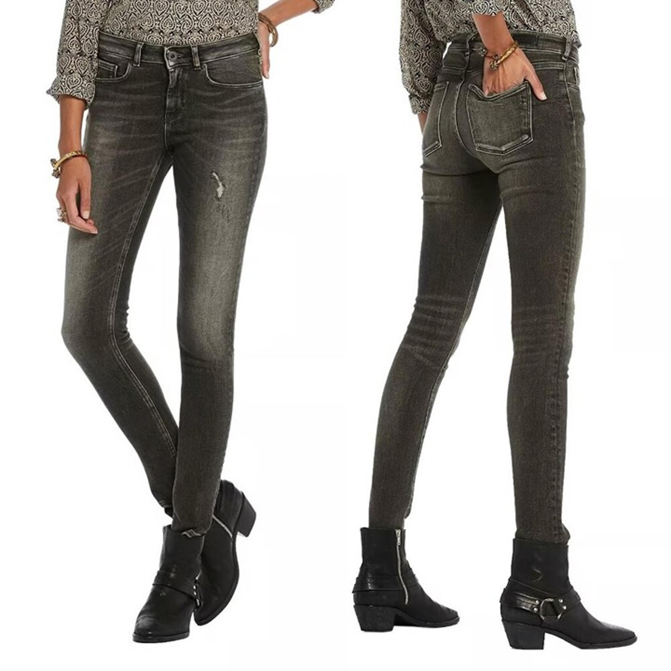 Scotch & Soda Black La Bohemienne Mid Rise Skinny Jeans Size 30/32