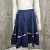 Vintage 70s MALCO Modes S Blue Polka Dot Circle Skirt Square Dance Western