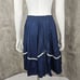 Vintage 70s MALCO Modes S Blue Polka Dot Circle Skirt Square Dance Western