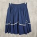 Vintage 70s MALCO Modes S Blue Polka Dot Circle Skirt Square Dance Western