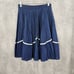 Vintage 70s MALCO Modes S Blue Polka Dot Circle Skirt Square Dance Western