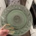 VNTG 1980s Tiara Sandwich Light Green~Chantilly Green~12”W Torte Plate Platter