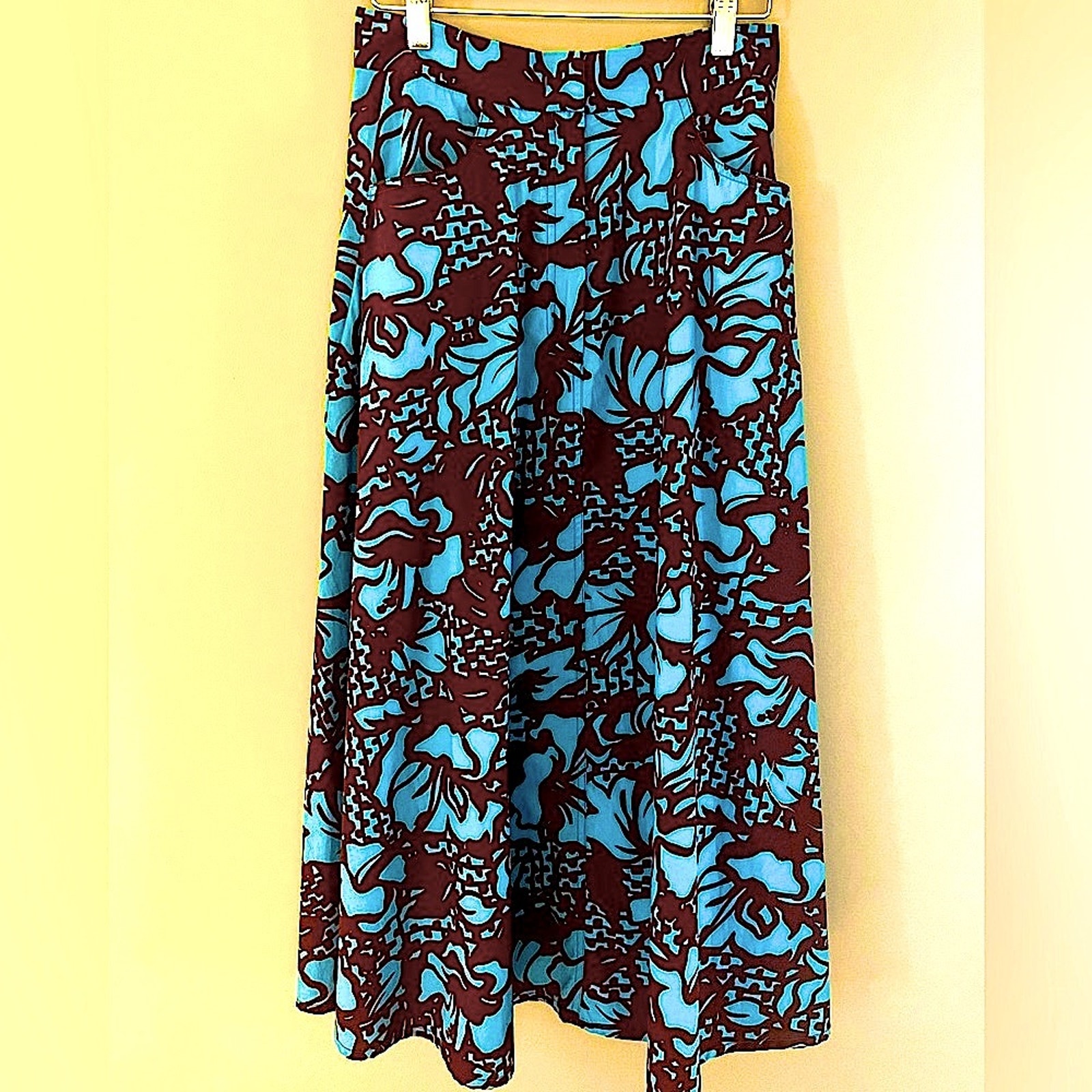 RARE TELA abstract ankle length skirt size 40 US (XS/S) winter fashion