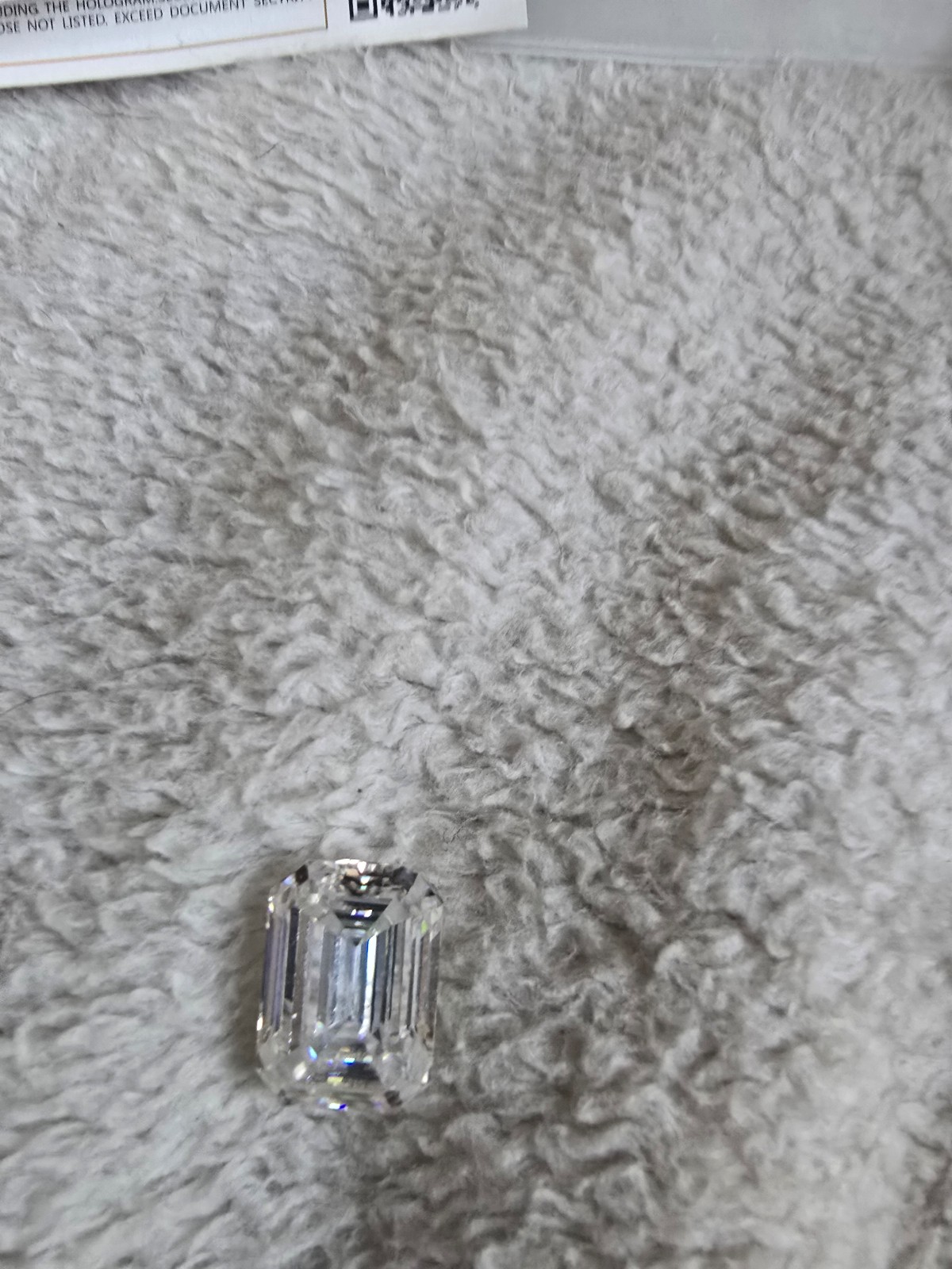 GRA certified flawless D color emerald cut moissanite stone