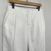 Ayr The Metropolitan Pants Womens 4 White Pleated Cotton Twill Straight Leg