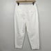 Ayr The Metropolitan Pants Womens 4 White Pleated Cotton Twill Straight Leg