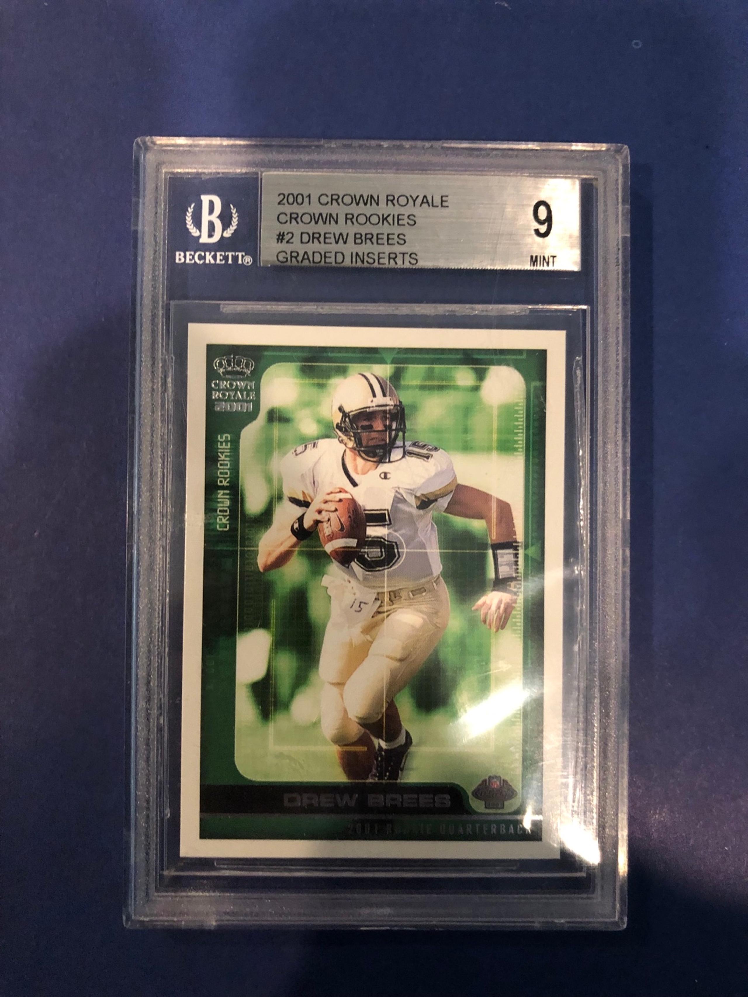 Drew Brees BGS 9 2001 crown royale rookie card /2500