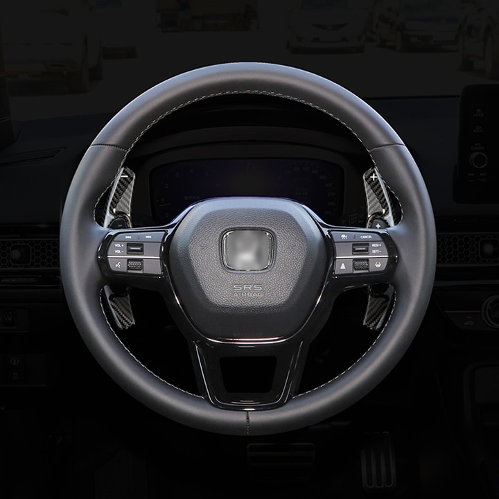 NEW 22-23 Honda Civic Real Carbon Fiber Steering Wheel Paddle Shifter Extension