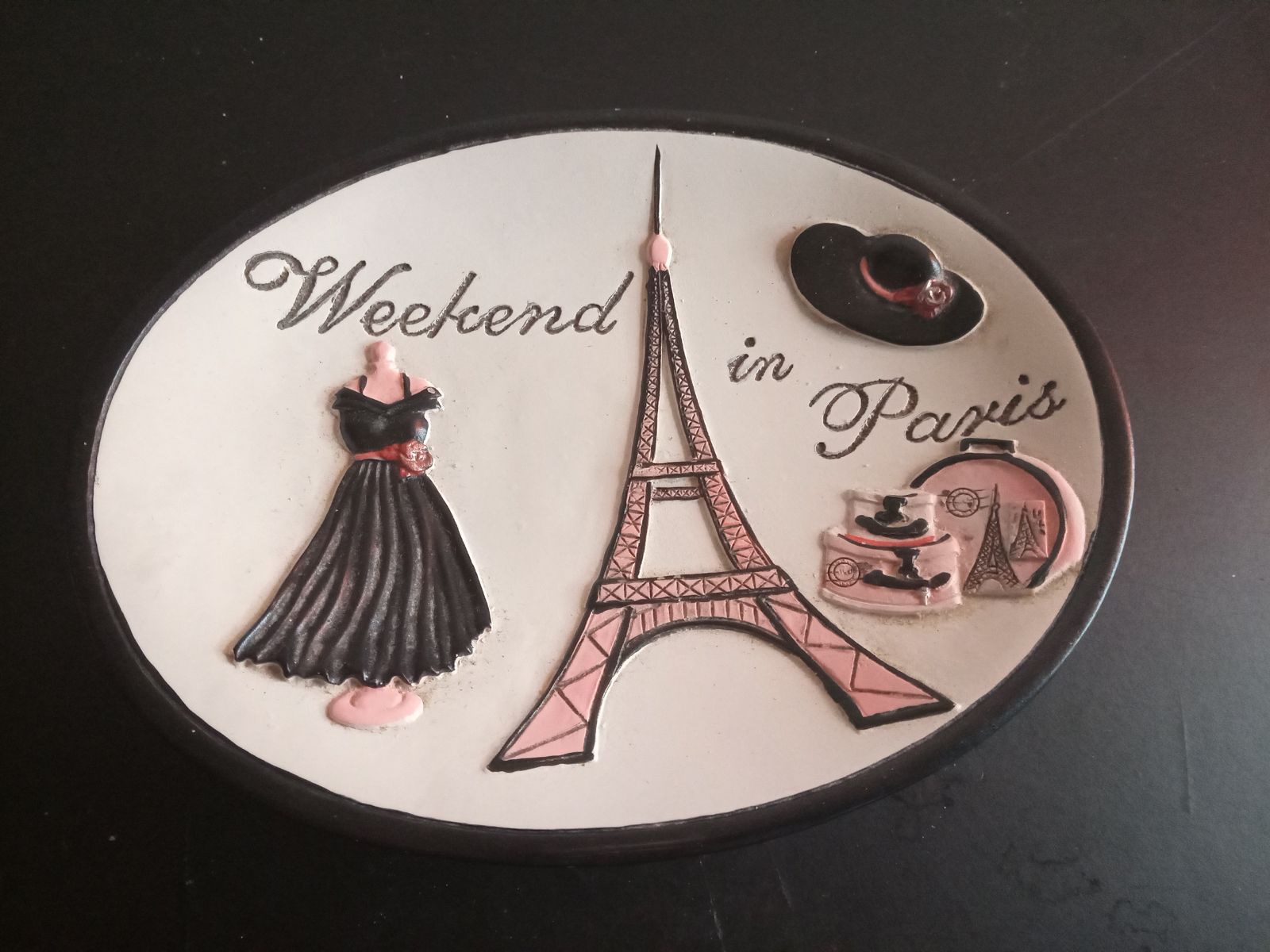 Pink Ceramic WEEKEND IN PARIS 5 Soap Dish