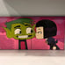 Teen titans go Acrylic Paintings| 2 piece canvas set| Beast boy and Raven