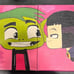 Teen titans go Acrylic Paintings| 2 piece canvas set| Beast boy and Raven