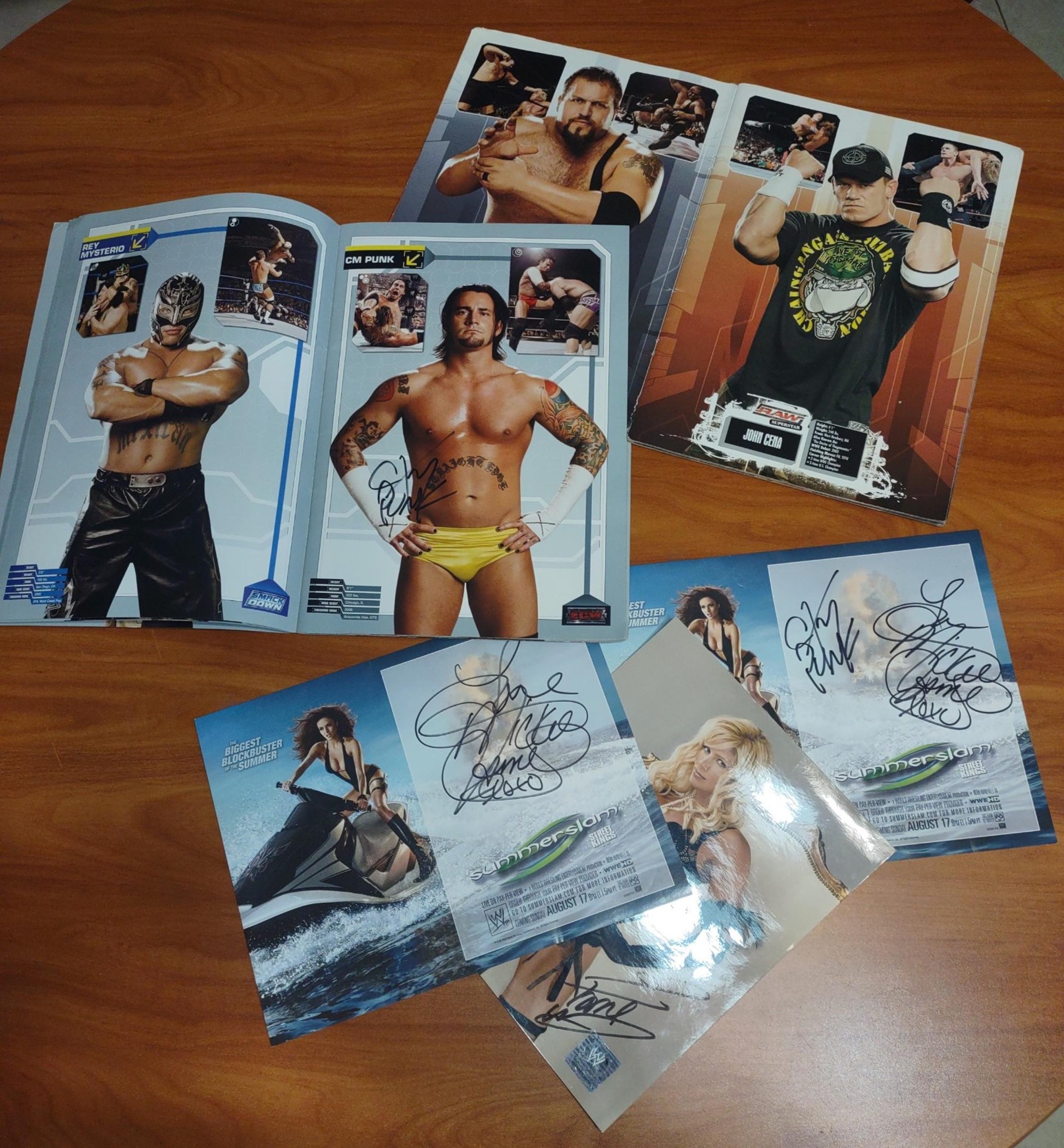 WWE Official Souvenir Programs Signed