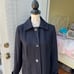 St. John’s Bay, Black Wool Blend Thigh Length Lined Coat, Pockets Women Size M