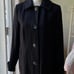 St. John’s Bay, Black Wool Blend Thigh Length Lined Coat, Pockets Women Size M