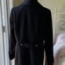 St. John’s Bay, Black Wool Blend Thigh Length Lined Coat, Pockets Women Size M